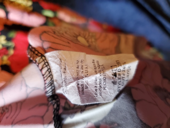 Noble U black and floral rainbow tank sleeveless asymmetrical hem slinky dress - Picture 7 of 7